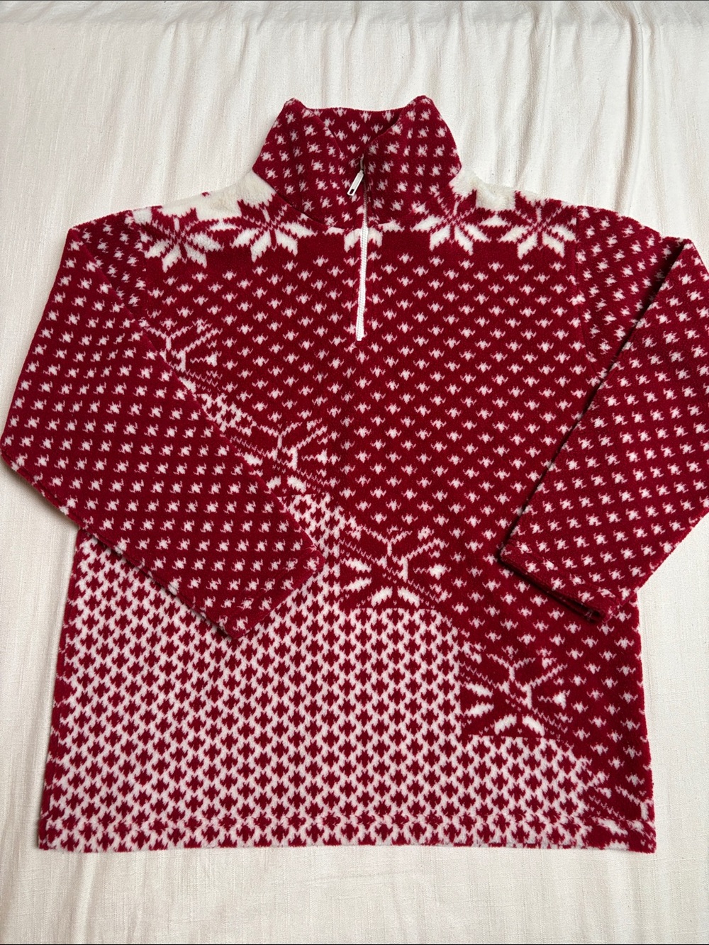 Vintage Liz Claiborne Lizwear Sherpa 3/4 Zip Apres Ski Pull-over, Women’s Large